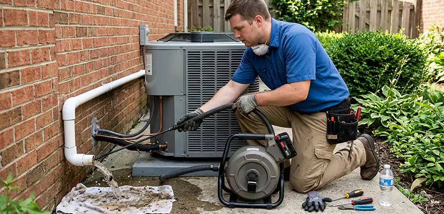 AC Unit Drain Pipe Cleaning in Seaside